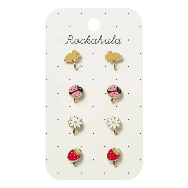 Boucles d'Oreilles Clip Jardin | Doré