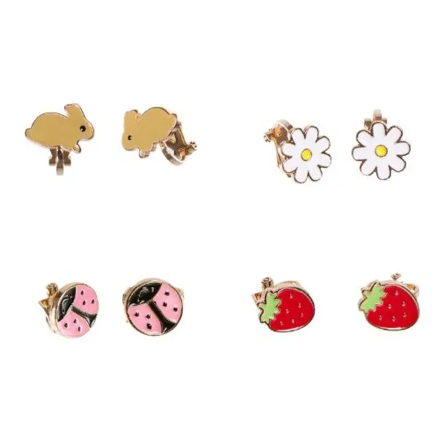 Boucles d'Oreilles Clip Jardin | Doré