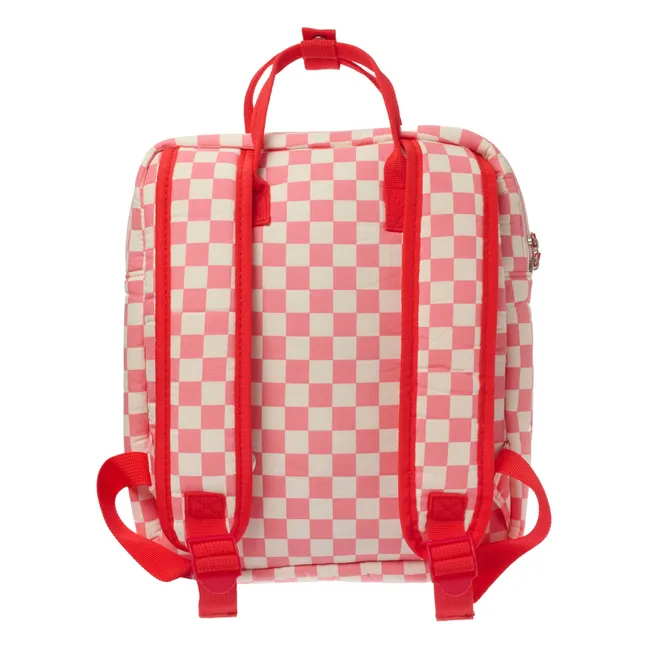 Sac à Dos Carreaux | Rose bonbon