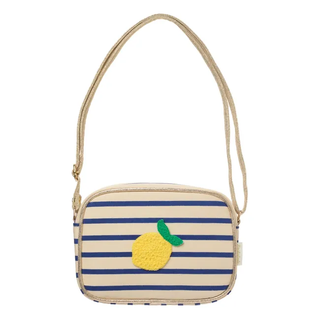 Sac Citron Rayé | Bleu marine
