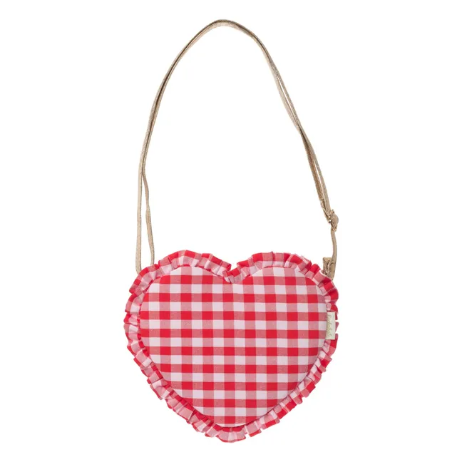 Bolsa corazón Vichy | Rojo