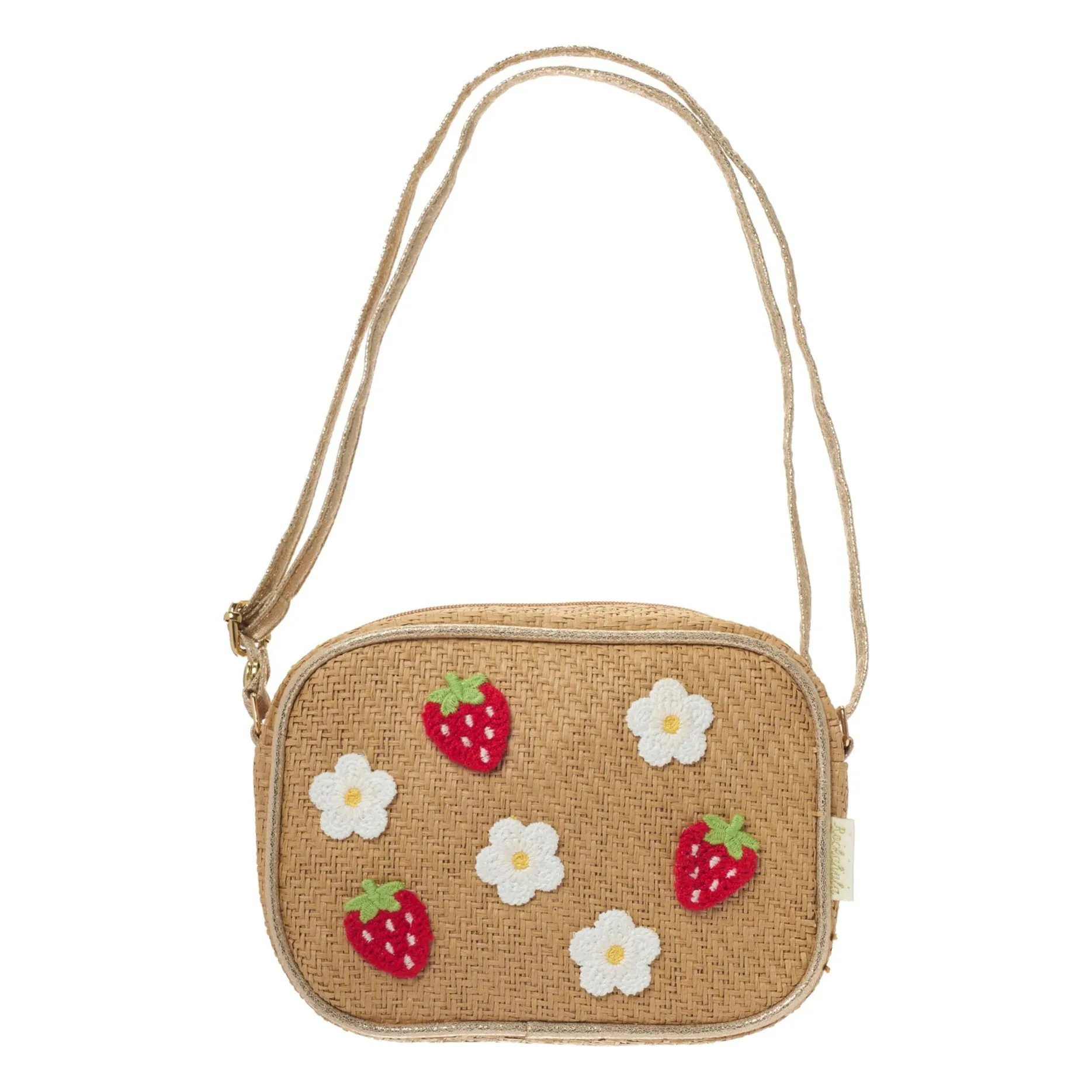 Sac Fraises Raffia | Naturel- Image produit n°0