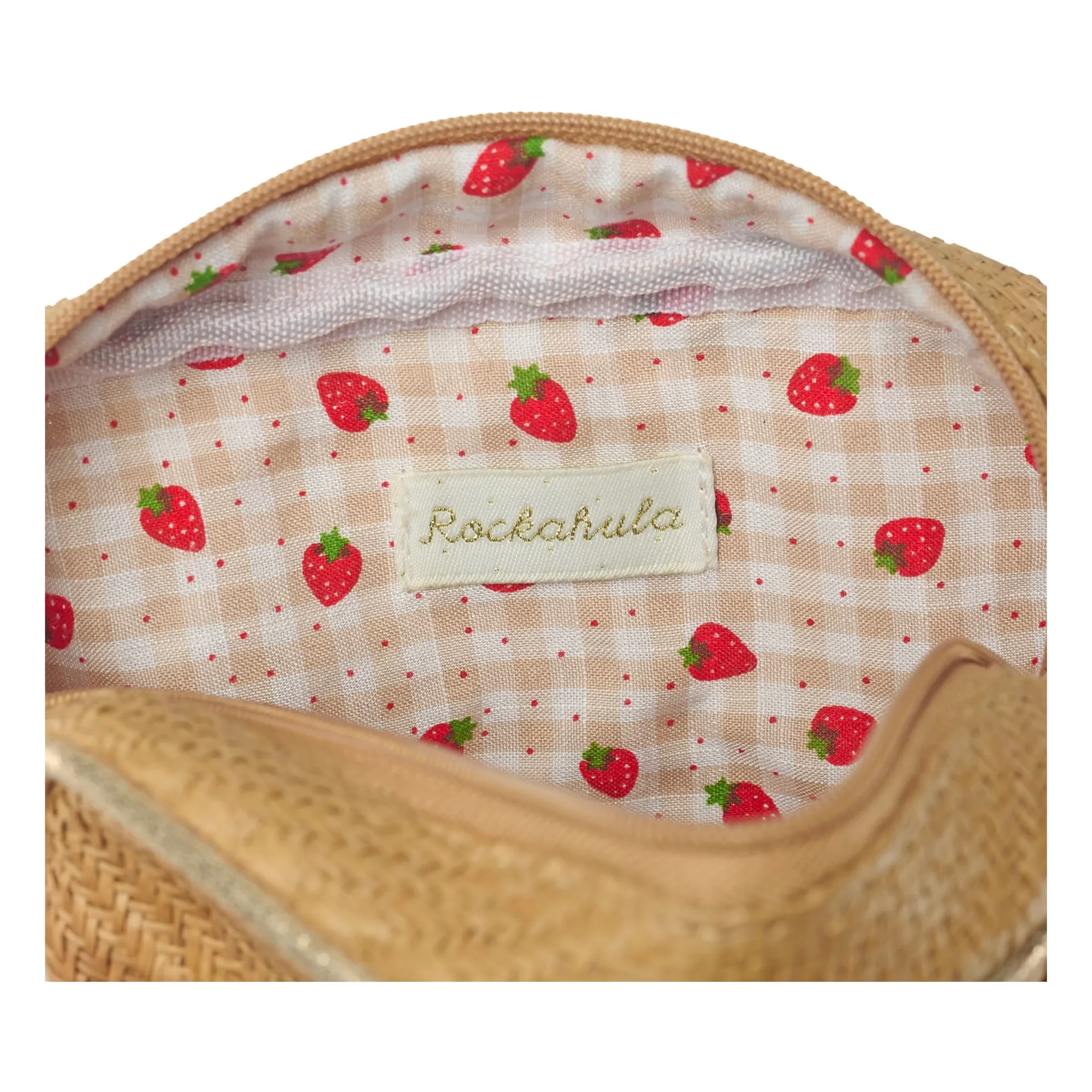 Sac Fraises Raffia | Naturel- Image produit n°1