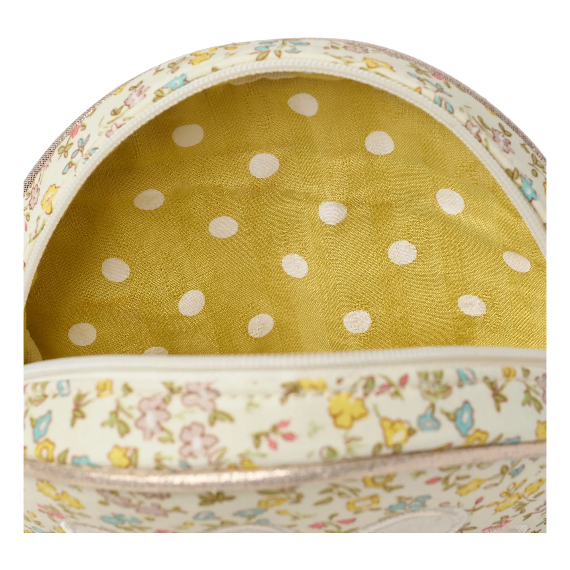 Sac Rond Fleuri | Ecru- Image produit n°1