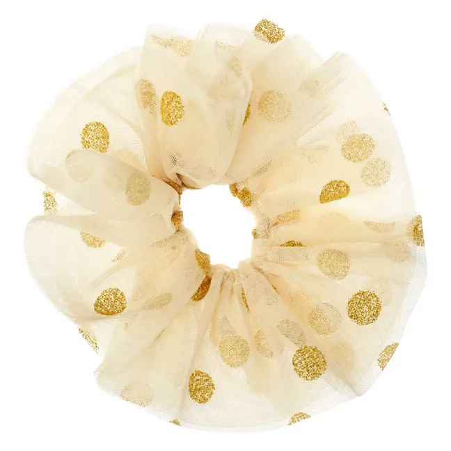 Chouchou Pois Tulle | Dorado