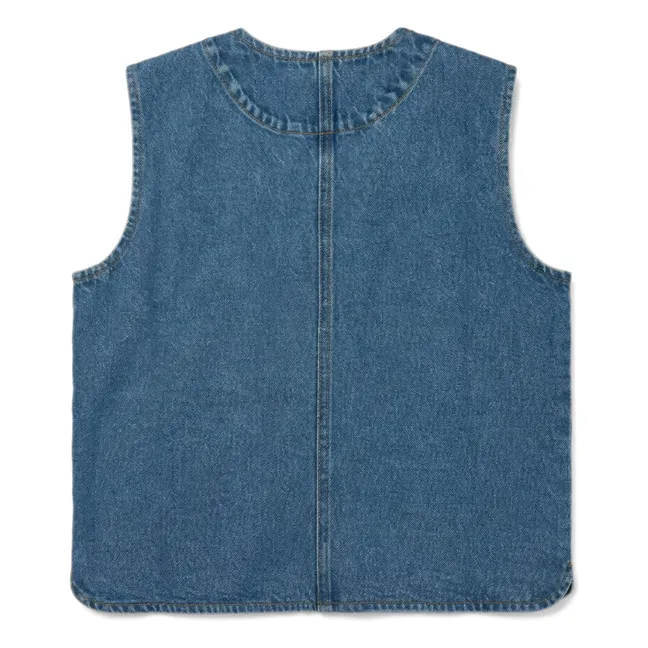 Veste Sans Manches Denim Mara Cheval | Bleu