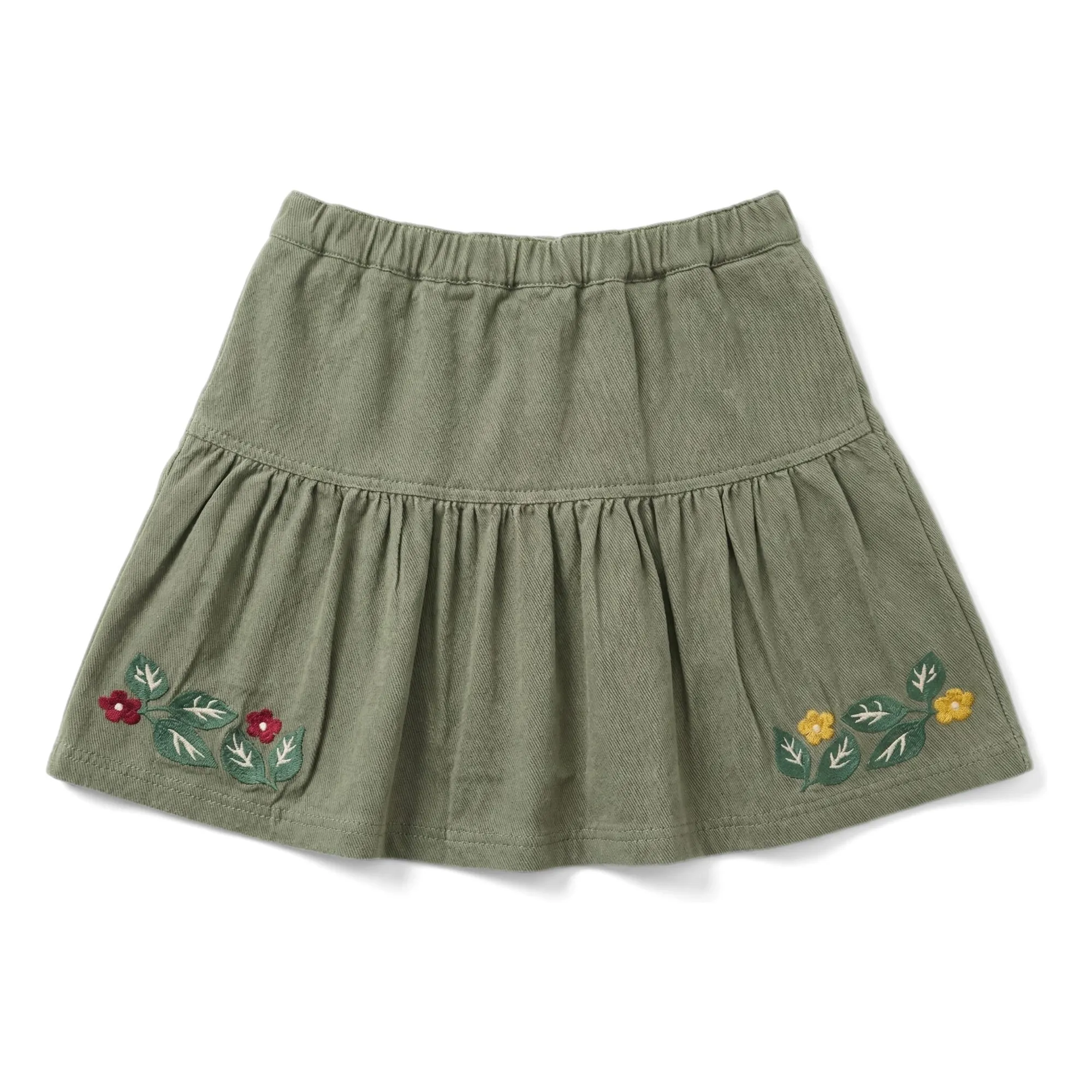 Hundred Pieces Almond Green Kaya Fleurie Skirt