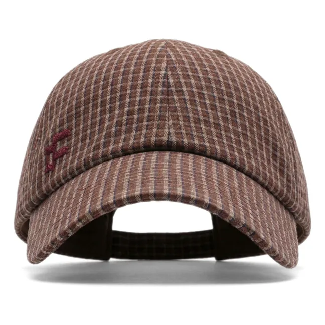 Casquette Dana Carreaux | Marron foncé