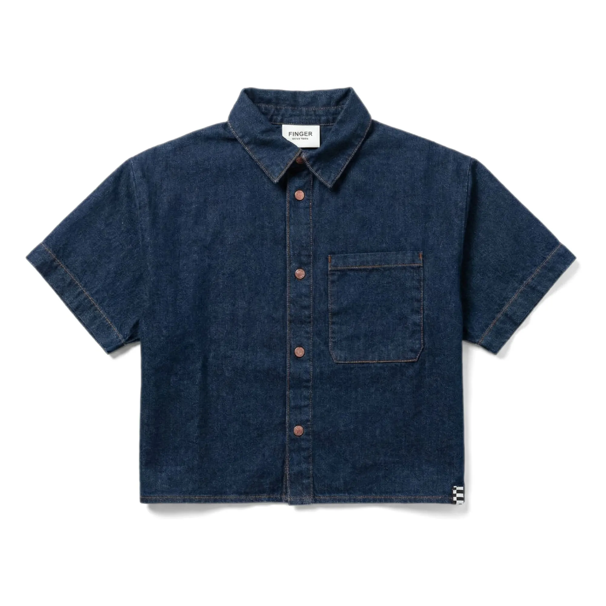 Finger In The Nose Dark Blue Harper Denim Shirt