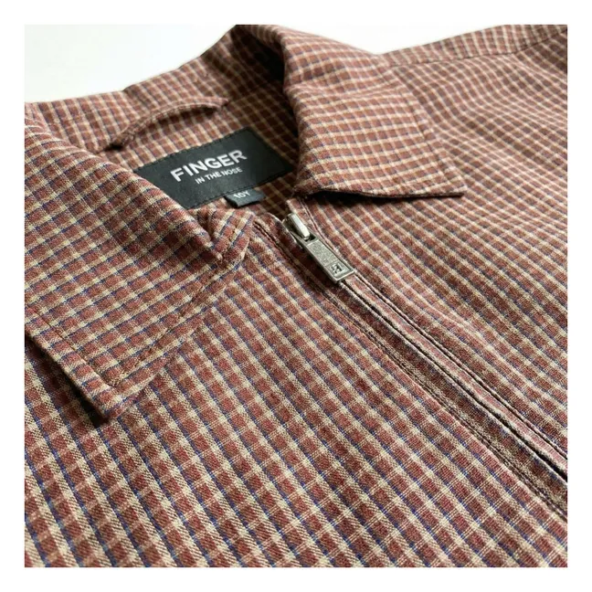 Veste Sage Carreaux | Marron foncé