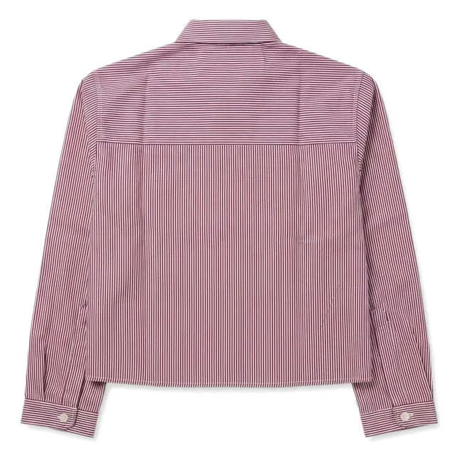 Chemise Courte Crush Rayée | Brique