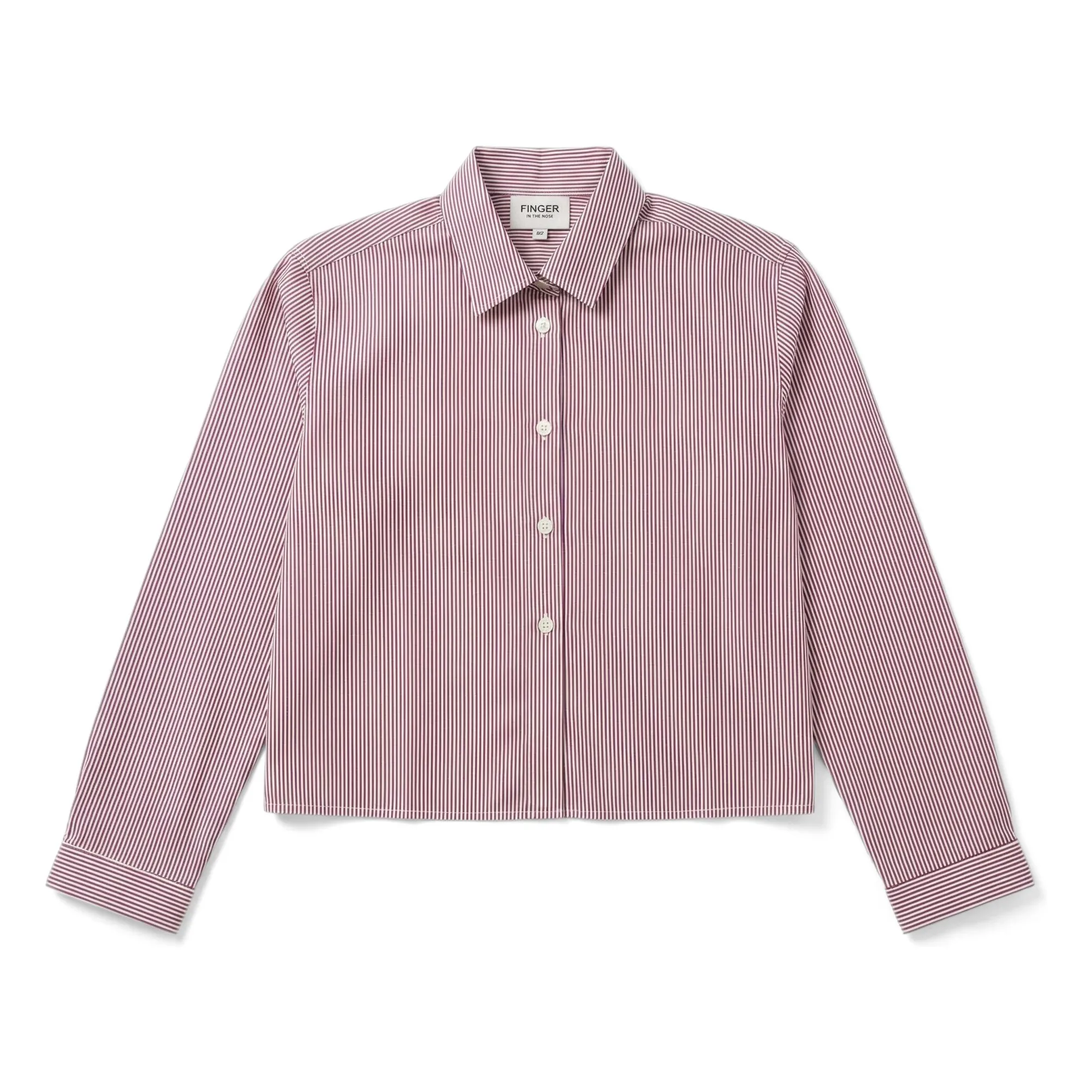 Chemise Courte Crush Rayée | Brique- Image produit n°0