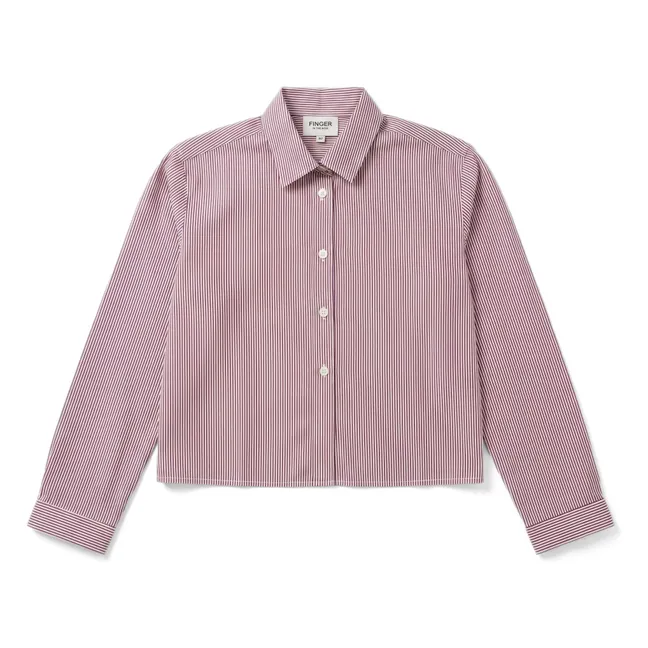 Chemise Courte Crush Rayée | Brique