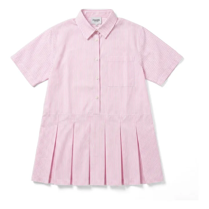 Vestido de rayas Dakota | Rosa Pálido- Imagen del producto n°0