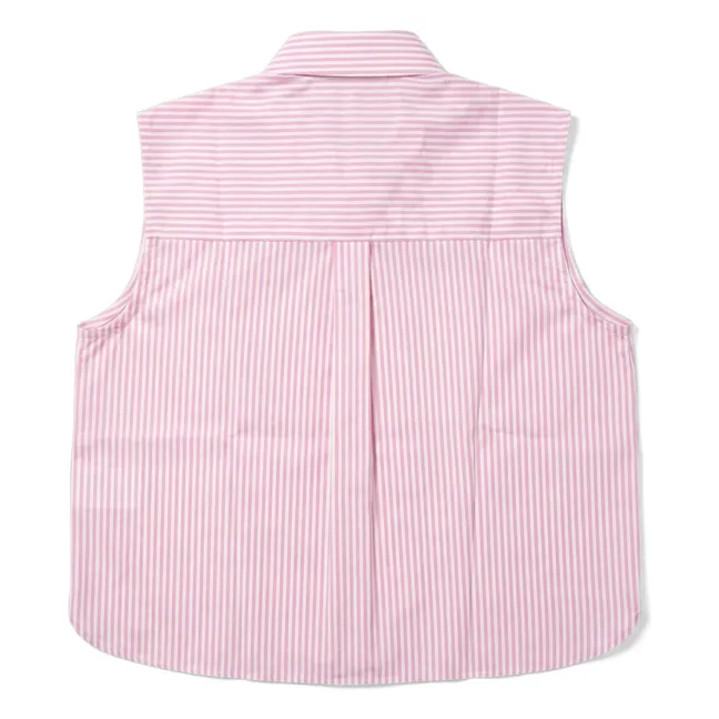 Camisa sin mangas a rayas Ella | Rosa Pálido
