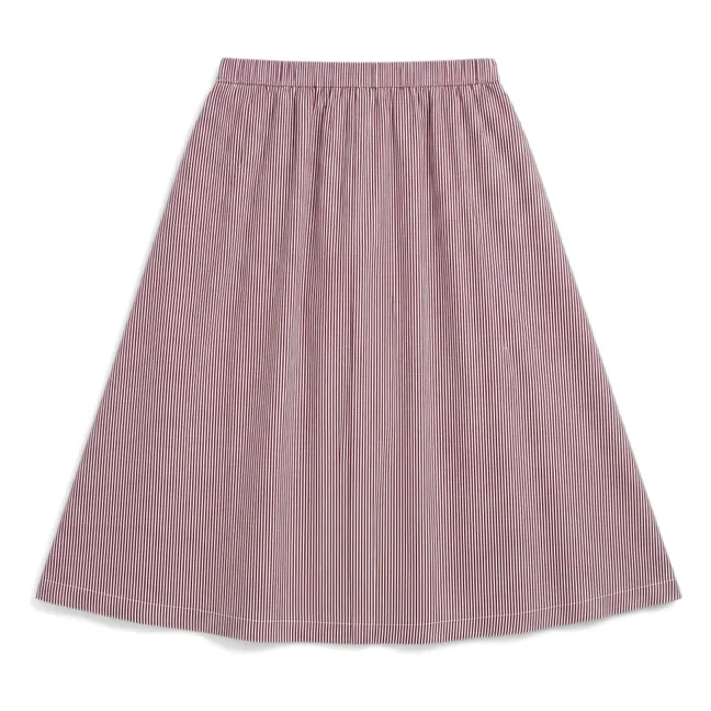 Jupe Lina Rayée | Brique