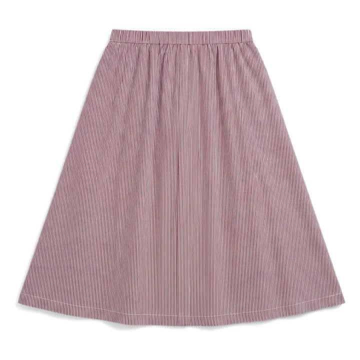 Falda Lina a rayas | Ladrillo- Imagen del producto n°1