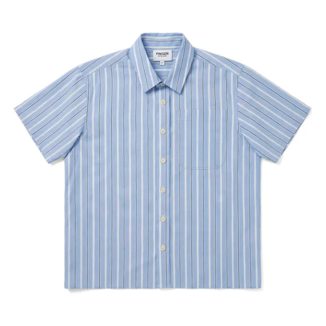 Chemise Harper Rayée | Bleu Acier