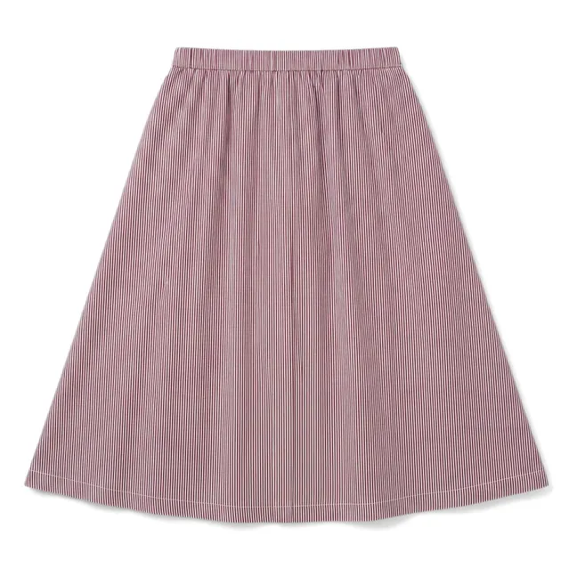 Jupe Lina Rayée | Brique