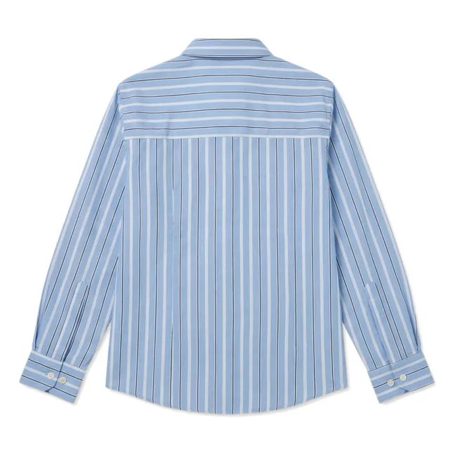 Camisa de rayas Zak | Azul acero