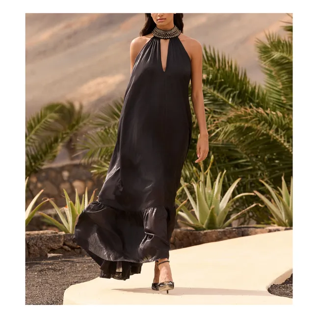 Robe Lumon Métallisée | Charbon