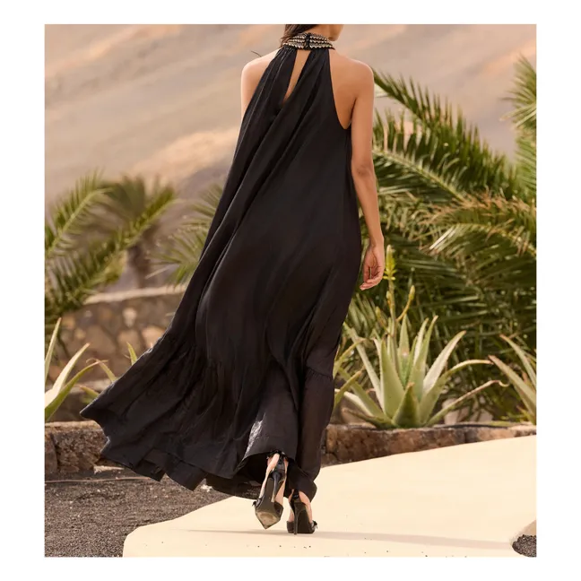 Robe Lumon Métallisée | Charbon