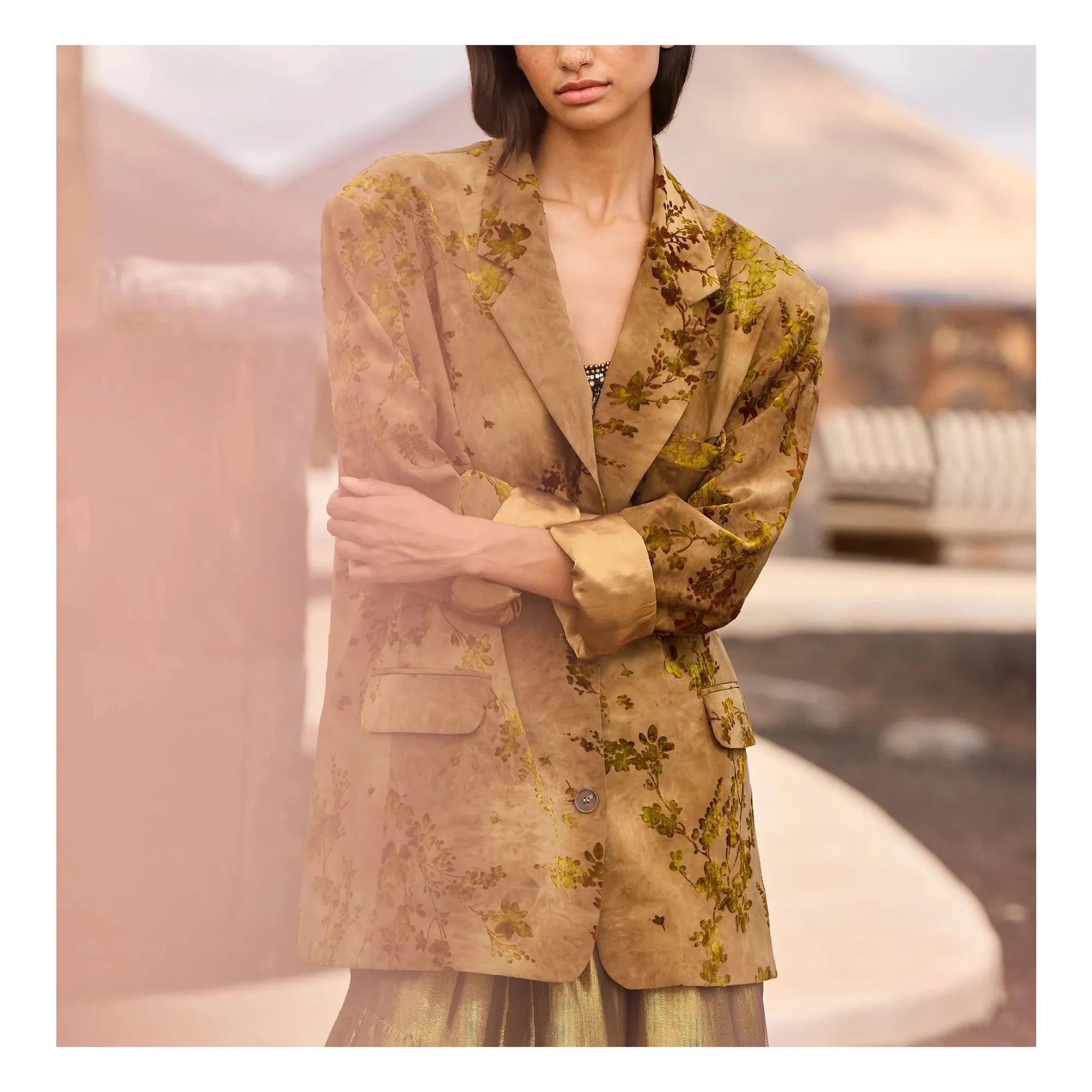Veste Sonta Lin | Khaki- Image produit n°4
