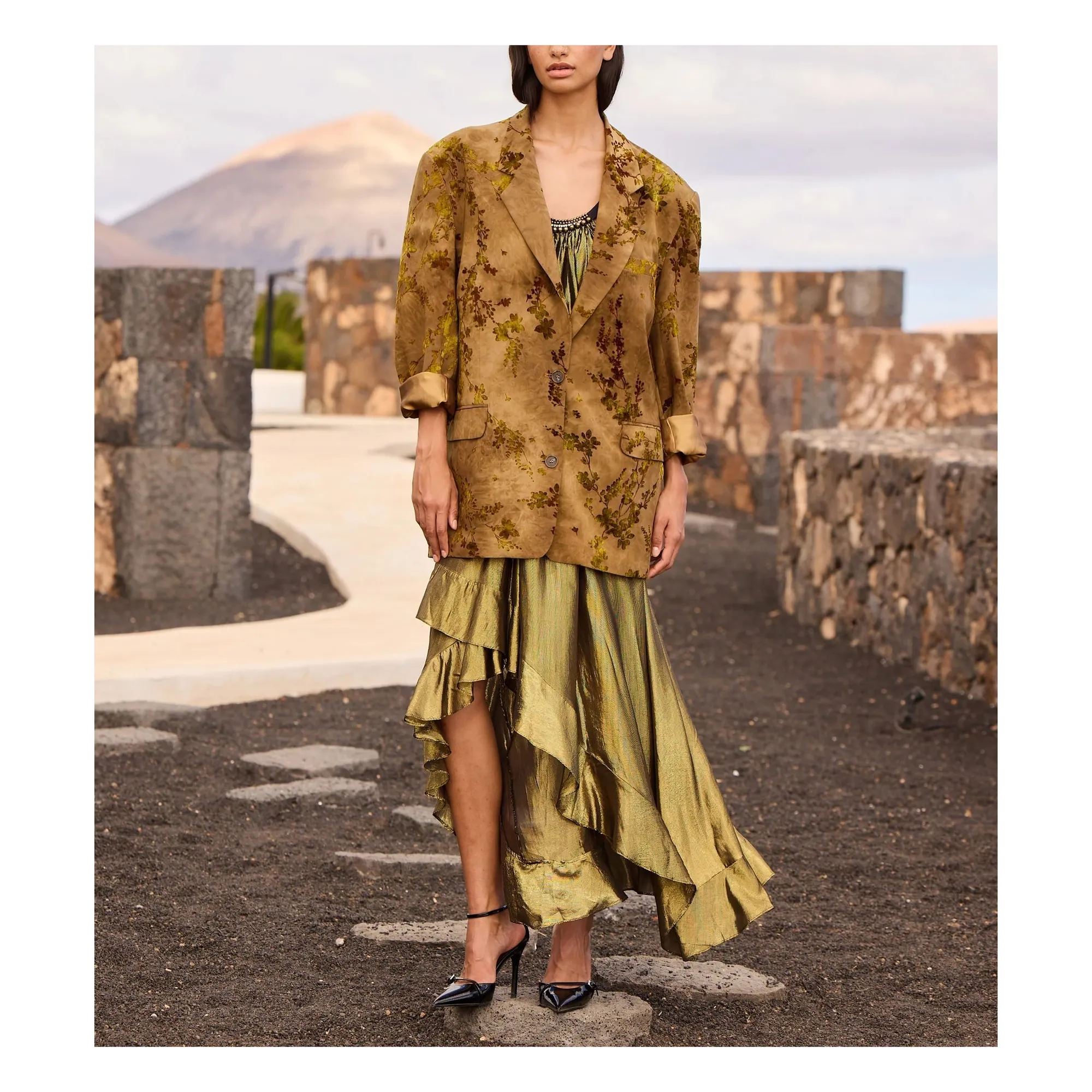 Veste Sonta Lin | Khaki- Image produit n°2