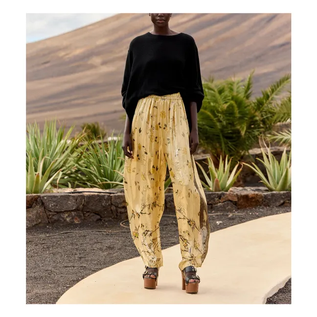 Pantalon Juliette Métallisé Soie | Doré