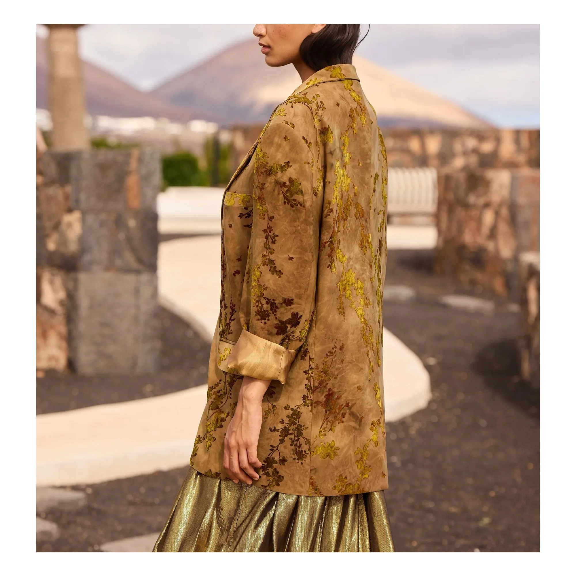 Veste Sonta Lin | Khaki- Image produit n°3