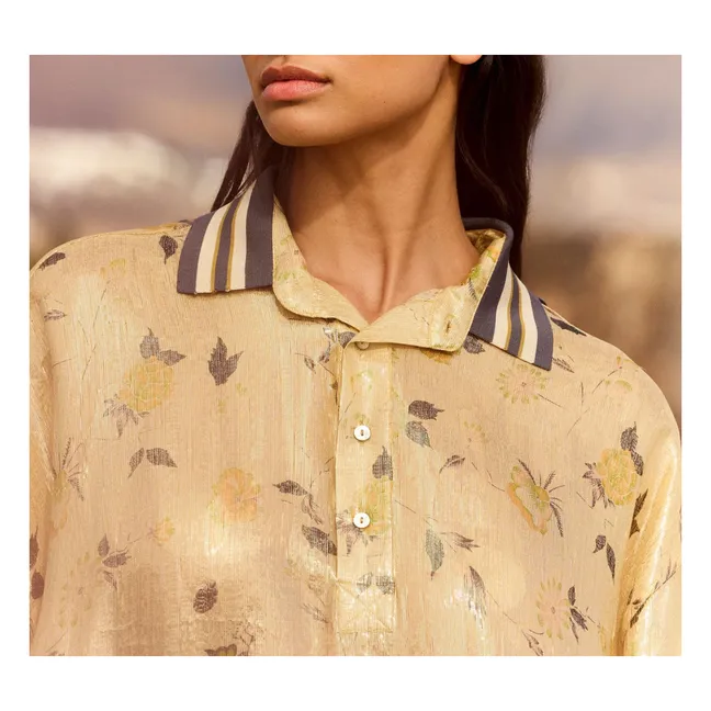 Blouse Jaca Métallisée Soie | Doré