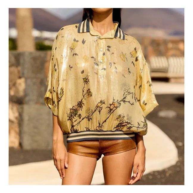 Blouse Jaca Métallisée Soie | Doré