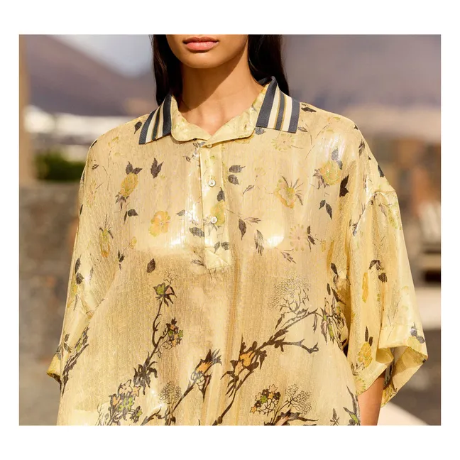 Blouse Jaca Métallisée Soie | Doré