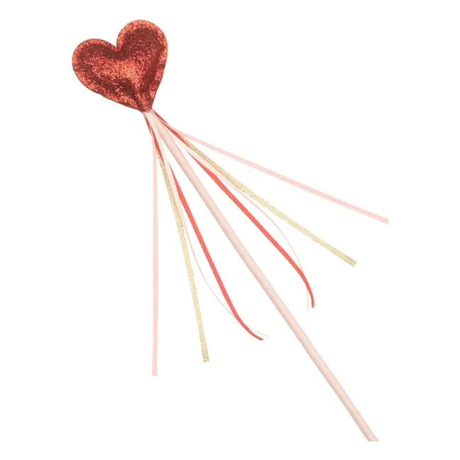 Magic Glitter Heart Wand | Red