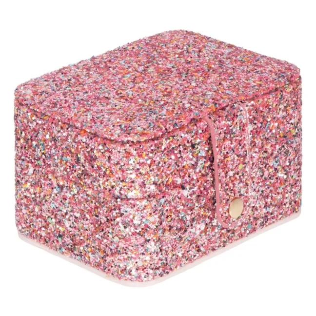 Joyero de purpurina | Oro rosado