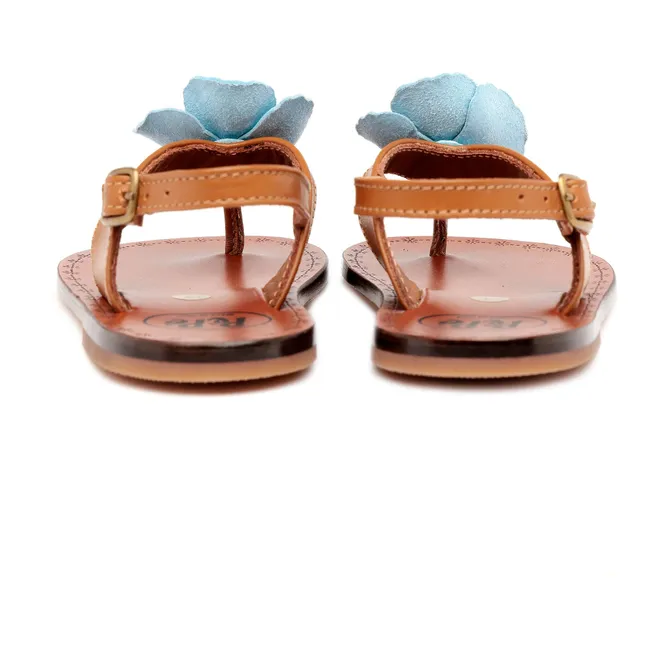 Sandalias de flores | Coñac
