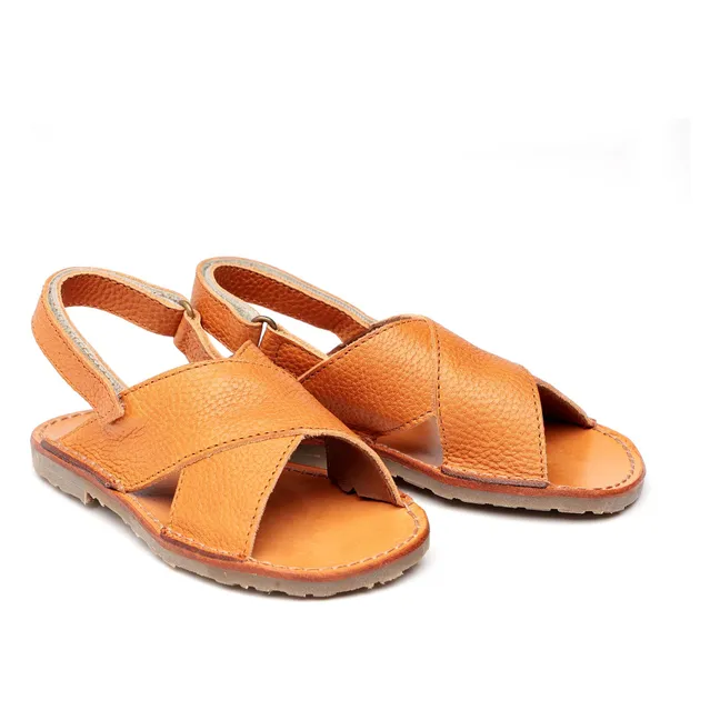 Sandalias cruzadas | Coñac