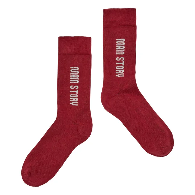 Calcetines de algodón ecológico | Burdeos