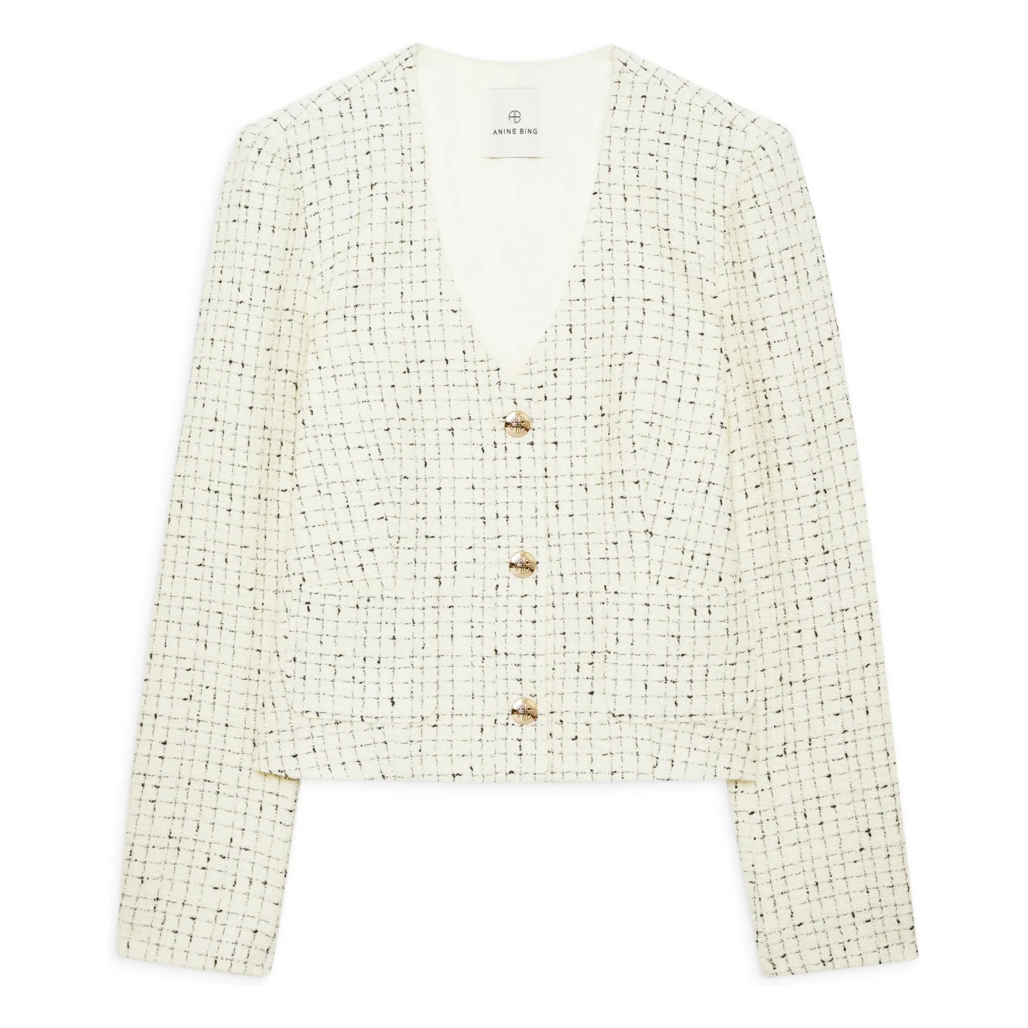 Anine Bing White Anitta Tweed Jacket