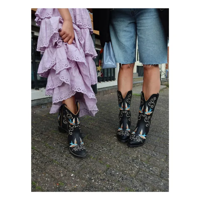 Santiags in pelle Dappermaentje X Bootstock | Nero