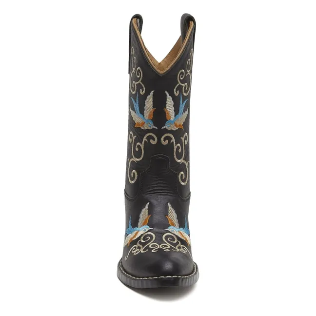 Santiags Cuir Dappermaentje X Bootstock | Noir