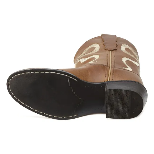 Santiags Bow Cuir | Marron