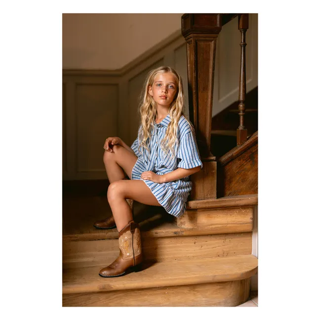 Yucca Leather Santiags | Brown