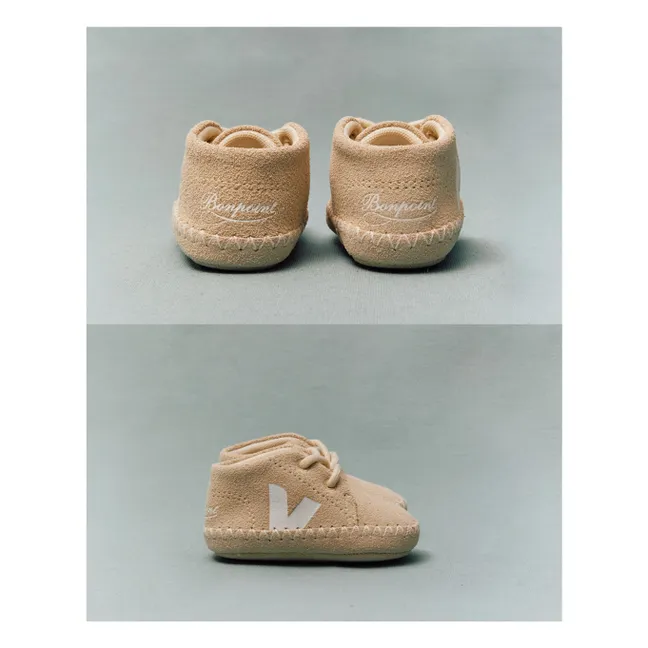 Baskets Lacets Elastiqués Veja x Bonpoint Baby Suede  | Sable