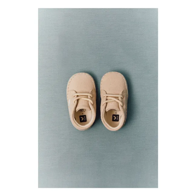 Baskets Lacets Elastiqués Veja x Bonpoint Baby Suede  | Sable