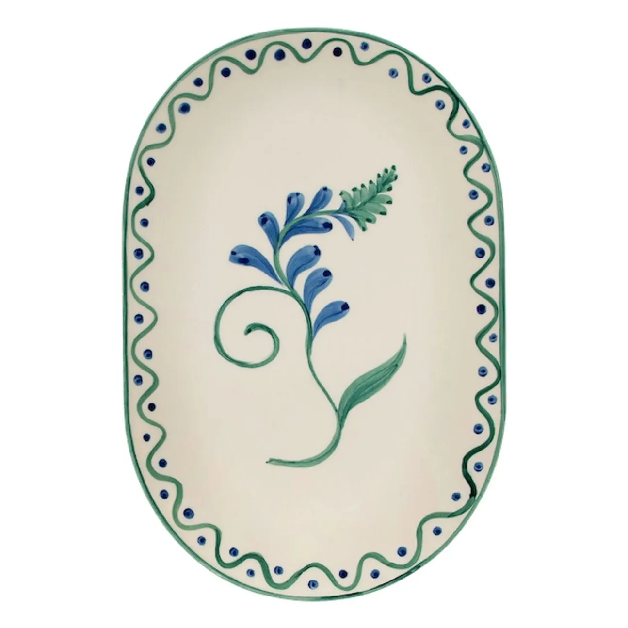 Anna + Nina Blue Indigo Plate