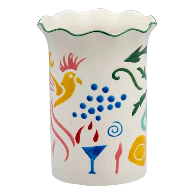 Oasis stoneware vase 