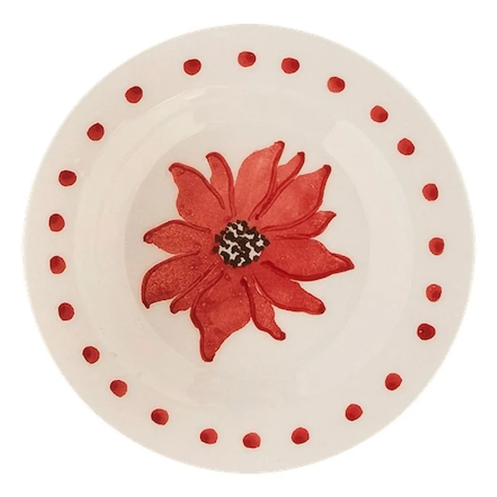 Anna + Nina Red Fiorita Plate