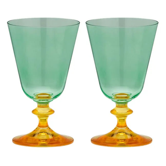 Arancia wine glasses - Set of 2 | Green