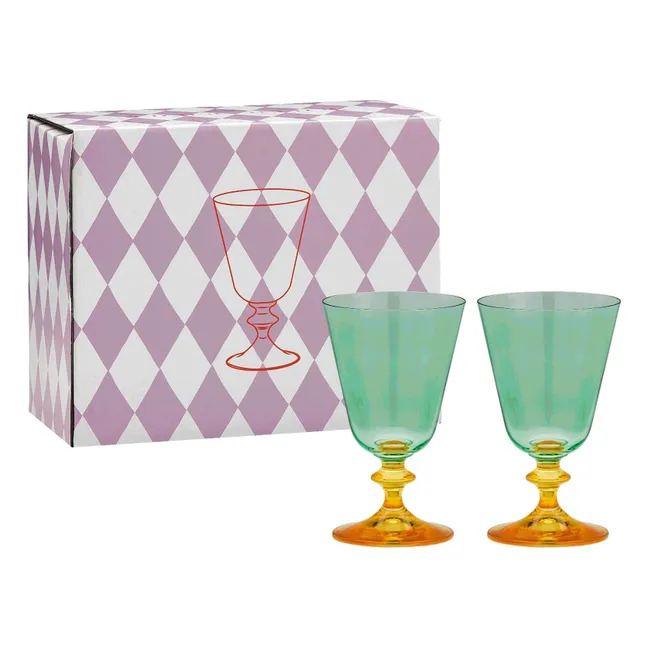 Copas de vino Arancia - Lote de 2 | Verde